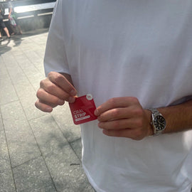 locked in energy supplement person holding in hand