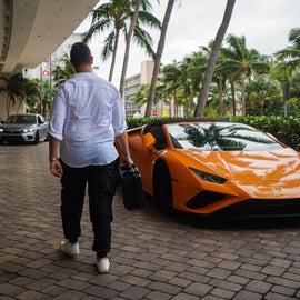 locked in millionaire in lamborghini