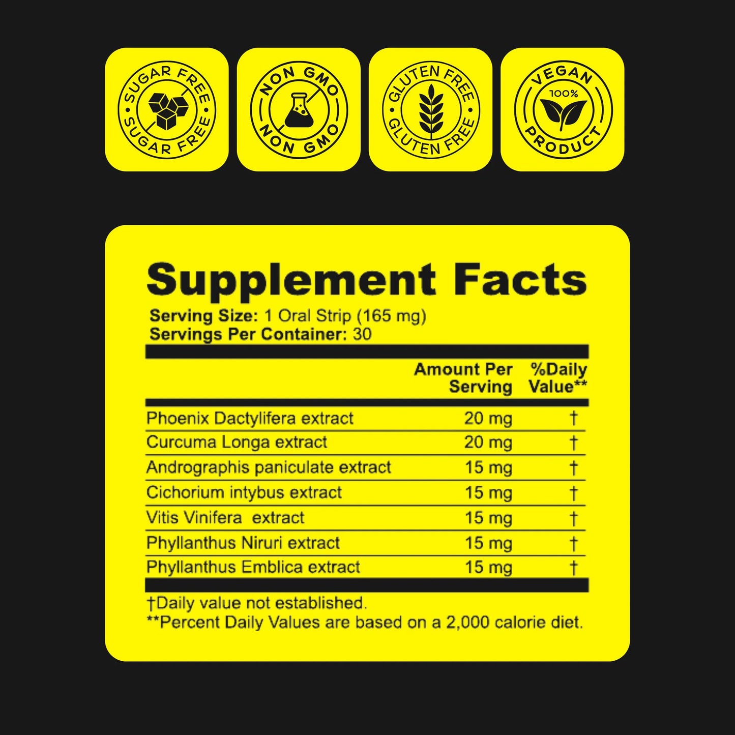 locked in party supplement facts label photo