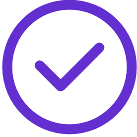 purple check mark icon transparent background