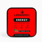 Locked In Energy- Energy Enhancement Strips- 30 Servings of cranberry splash flavor for cognition, energy & endurance on white background.