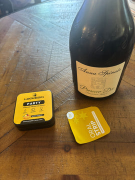 locked in party beside champagne bottle