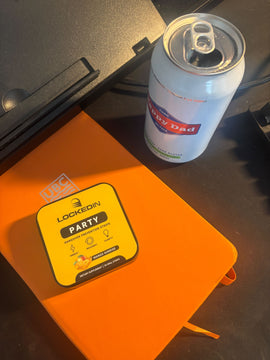 locked in party beside happy dad drink