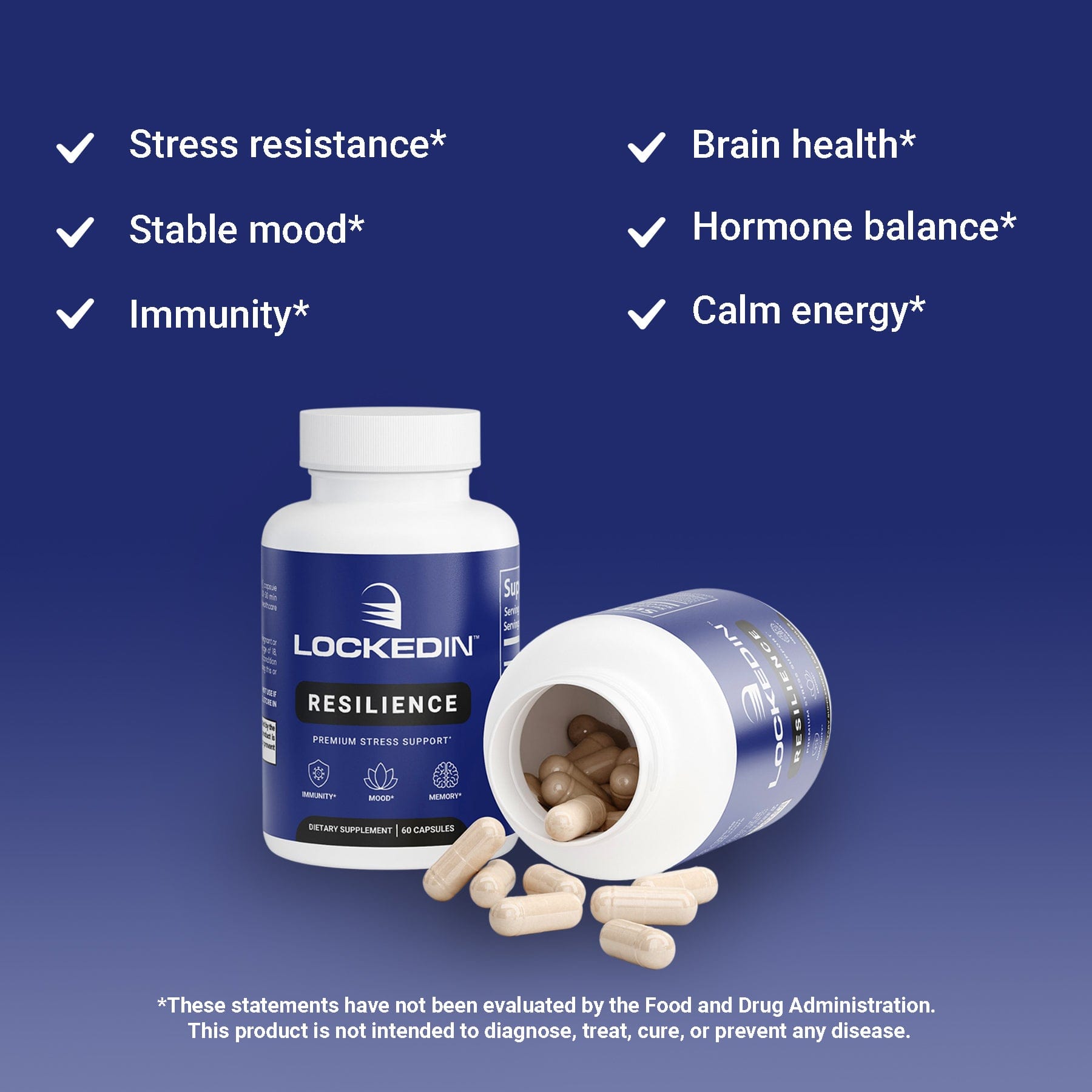 locked in resilience stress supplement   support benefits product photo