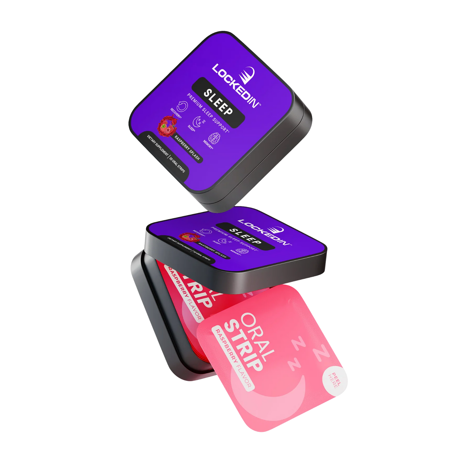 locked in sleep strips falling from an open tin